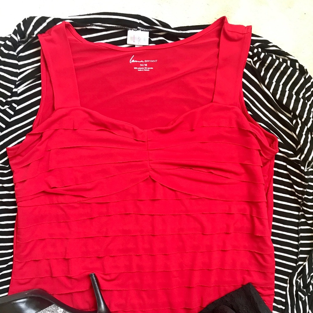 ❤️ Lane Bryant ruffle tank